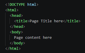 html document structure