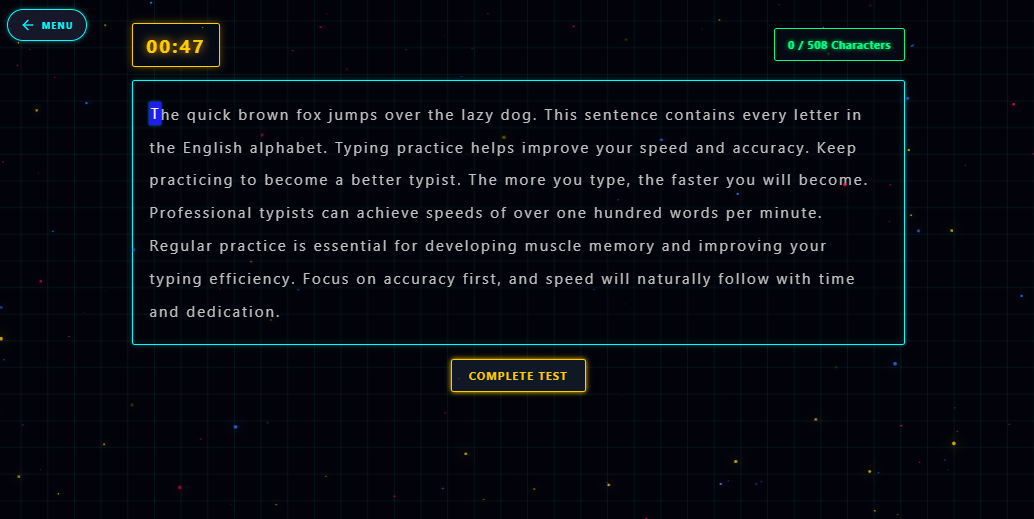 dshakya typing test